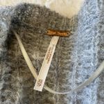 Free People  XS Grey Open Oversized Knit Alpaca Open Front Long Cardigan Pockets Photo 4