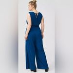 Torrid NWT  Blue Studio Knit Surplice Tie Back Jumpsuit
Size 2 - 18/20 Photo 1
