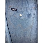 Wrangler  Denim Pearl Snap Button Up Long Sleeve Shirt 2XL Western Light Wash XXL Photo 1