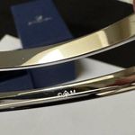 Swavorski Swarovski Crystal Cuff Bracelet Silver Tone 6 3/4 Inch With Original Box Photo 6