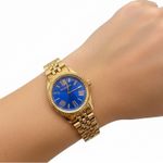Michael Kors Gold Tone Watch Blue Dial Roman Numerals MK3272 Photo 0