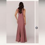 REVELRY nicole Crepe Dress nwt 260$ mauve bow formal party gown evening wedding Pink Size 2 Photo 4