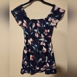 About Us Navy Floral Off-Shoulder Mini Dress Photo 3