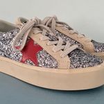 ShuShop Reba Silver Glitter Star Platform Sneakers Photo 1