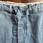 1511 Inc Frayed Paperbag Denim Skirt Blue Size 6 Photo 7