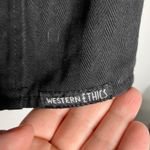 Y2K whimsygoth western ethics black denim vest front zip womens size large Photo 1