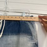 Aerie Two-Tone Blue Patchwork Jean Shorts Sz. L Photo 4