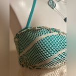 Lucky Brand 1990 Turquoise and Cream Fish Net Mesh Bikini Set Sz SP. Photo 2