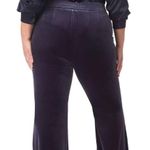 Lane Bryant  Womens Blue Velvet Flare Pants Sz 22 Mid Rise Whimsy Holiday Stretch Photo 2
