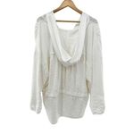 Out From Under Peyton Linen Popover Top White Size XS Oversized Hooded Lounge‎ Photo 7