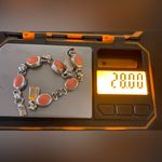 Vintage 925 Silver | Pink Coral Bracelet | Mexico Photo 5