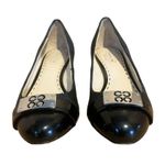 Coach "MERYL" BLACK LEATHER CAP TOE WEDGE HEEL W/SIGNATURE FABRIC PRINT (6.5B) Photo 0