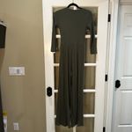 American Eagle  Olive Green Ribbed Wrap Front Long Sleeve Jumpsuit - size XS Photo 6