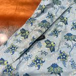 Marmot Hooded Raincoat blue yellow white floral vented size medium Photo 6