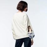 ZARA  Blogger Fave Ecru Multi Girls Print Sweatshirt $59.90 EUC S Rare HTF Photo 2