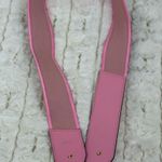 Versace Pink Nylon Leather La Greca Signature Embroidered Medusa Strap Photo 8