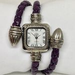 Uss women watch quartz analog 24mm silver purple tone Bracelet Snake running Photo 0