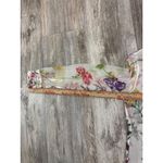 Equipment Femme Sheer Floral Silk Button Up Shirt Size Medium White Photo 4