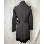 Arden B Black Jacquard Brocade Belted Victorian Gothic Coat Medium Photo 1