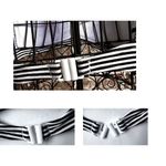 Niptuck Swim Bikini Top Size 6 Black White Striped Swimsuit Beach Cruise… Photo 6