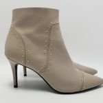 Calvin Klein Womens Grazia Ankle Boots Booties Beige Studded Pointed Toe 9.5 Photo 0