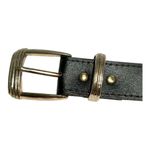 Women’s Size 18W Black Vegan Leather Belt with Silver Buckle Photo 2