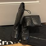 Prada  Black Leather Moonboots Photo 1
