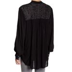 Free People  Black Canyon Rose High-Low Button Down Peasant Top Size XS Photo 1