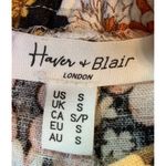 Haver + Blair Floral Wide Leg Pants High Waist Retro Boho Small S Coastal Beachy Photo 2