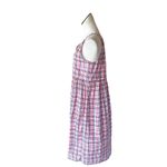 Loft NWOT  Plaid Strappy Button Midi Dress Photo 2