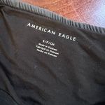 American Eagle  Lettuce Edge Ruffle Tube Top Strapless Charcoal Size Small Photo 7