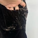 American Vintage Vintage Y2K Fairycore Green Velvet Shirt Size Small Lace Trim V Neck Whimsical Photo 4