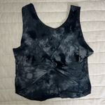 Calvin Klein  Performance Black Tie Dye Twist Back Cropped Tank Top Size Small Photo 8