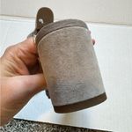 Lucky Brand Grey Leather Lazer Cut Peep Toe Heeled Sandals Womens 6 Casual Mule Photo 6