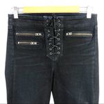 Veronica Beard  Lita 10" Moto Skinny Black Jeans size 26 Photo 5