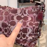 Coach Signature Sufflette cloth handbag Very good condition Burgundy, Cloth Photo 8