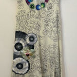 Desigual  Y2K Cream Floral Embellished Tunic Tank Top S Photo 0