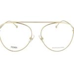 Fendi Aviator Eyeglasses FF0352 J5G Gold 56mm - $460 Retail Photo 5