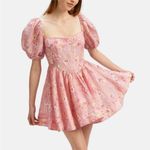 Bardot NEW  Kiah Corset puff sleeve Mini Dress PINK Photo 4