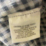 Fred David Women Top XL Blue Gingham 3/4 Sleeve Flowy Casual Preppy Coastal Photo 9