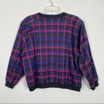 Vintage Purple & Pink Plaid Zip Up Jacket Purple Size L Photo 3