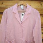 Pink Linen Top Jacket Shacket Pink Size 6 Photo 2