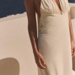 ZARA  dress maxi ecru ivory open back Evening holiday party wedding Gown Photo 12