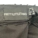 Pretty Little Thing Black Bodycon Long Sleeve Dress Sheer Sleeves Beaded Photo 11