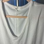 Rag and Bone  Theo Long Sleeve V Neck Tee in Bright White Size Large Photo 2
