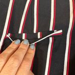 Mango Black, Red & White Striped Viscose Blend Career Fitted Pants Women Sz 6 Photo 8