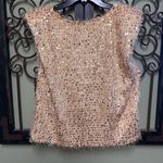 easel sleeveless Gracie sequin crew neck padded shoulder double lined top Photo 4
