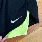 Nike  dri fit black neon green running shorts athleisure workout pants pocket Photo 1
