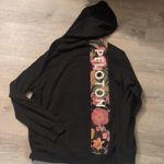 Peloton  Pink Floral Hoodie Sweatshirt Zipped Jacket Size XL Photo 4