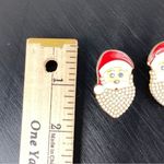 Serra  Santa Claus Christmas Earrings Rhinestone Pearl Beard Photo 6